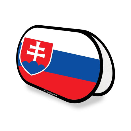 Support publicitaire ovale drapeau slovaquie en polyester - pixelforma