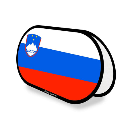 Support publicitaire ovale drapeau slovénie en polyester - pixelforma