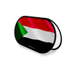 Support publicitaire ovale drapeau soudan léger installation facile