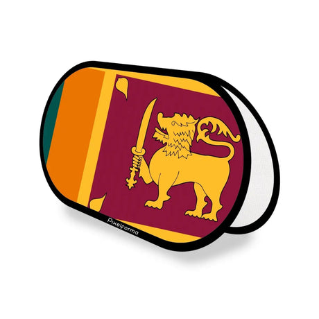Support publicitaire ovale drapeau sri lanka en polyester - pixelforma