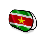 Support publicitaire ovale drapeau suriname en polyester - pixelforma