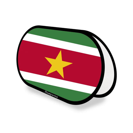 Support publicitaire ovale drapeau suriname en polyester - pixelforma