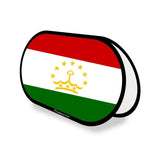 Support publicitaire ovale drapeau tadjikistan en polyester - pixelforma