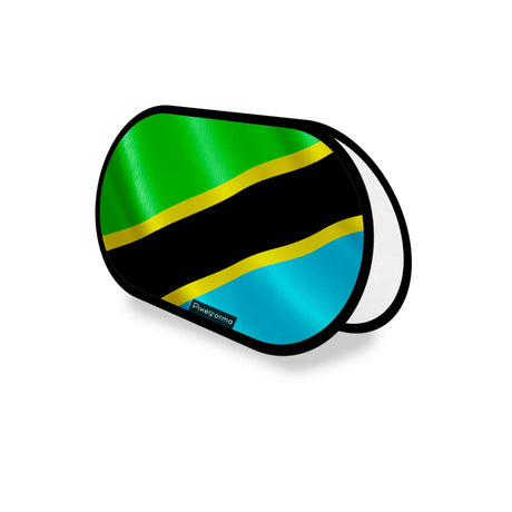 Support publicitaire ovale drapeau tanzanie en polyester - pixelforma