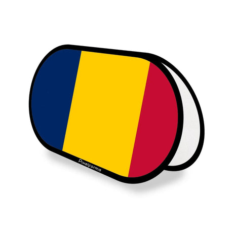 Support publicitaire ovale drapeau tchad en polyester - pixelforma
