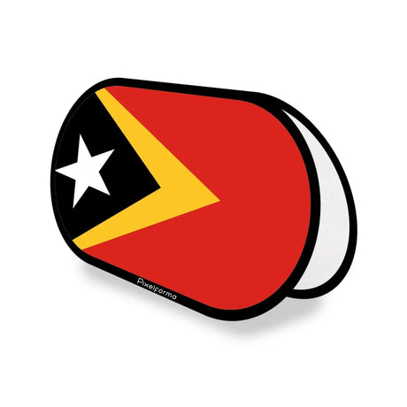 Support publicitaire Ovale Drapeau Timor oriental en Polyester - Pixelforma 