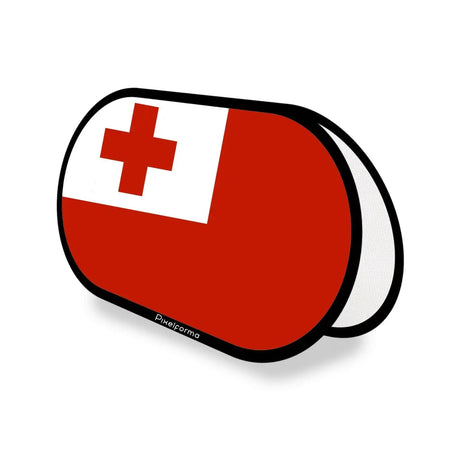 Support publicitaire ovale drapeau tonga en polyester - pixelforma
