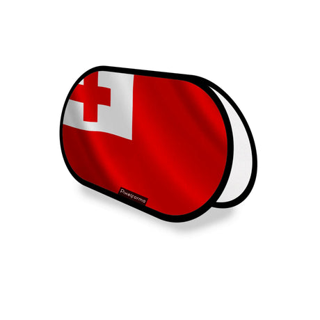 Support publicitaire ovale drapeau tonga léger facile à poser