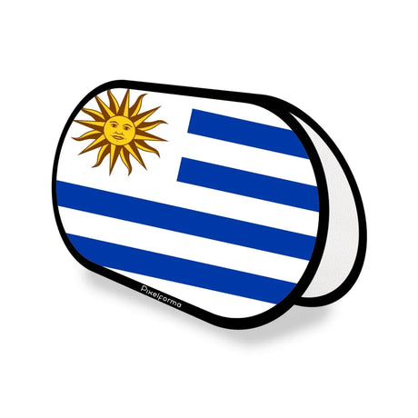 Support publicitaire ovale drapeau uruguay en polyester - pixelforma