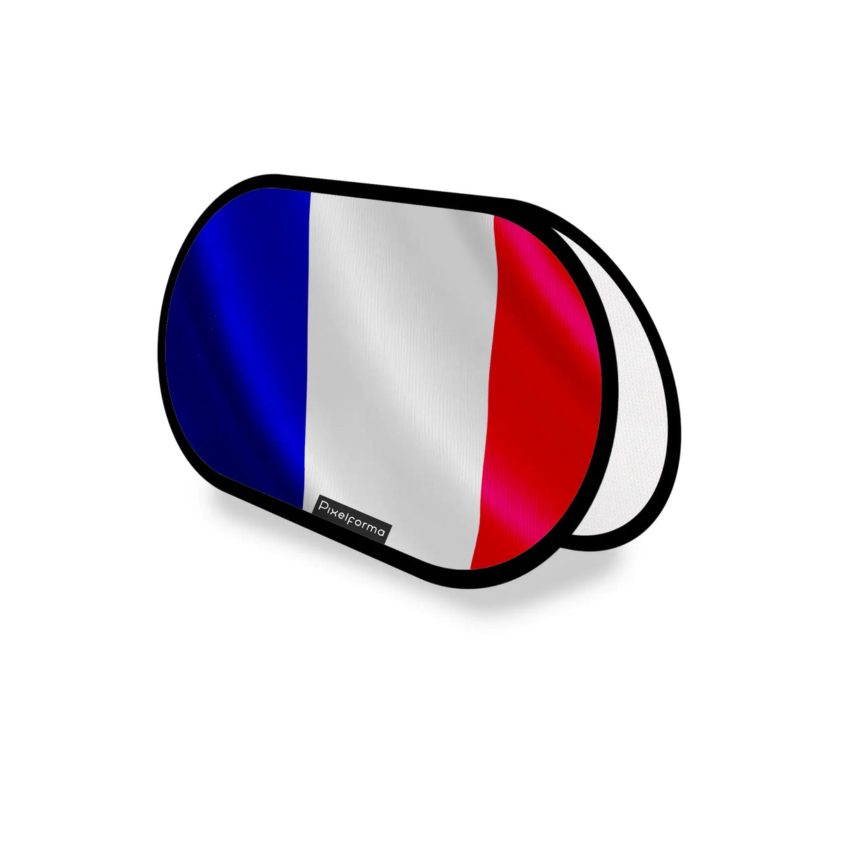 Support publicitaire ovale france léger facile à installer
