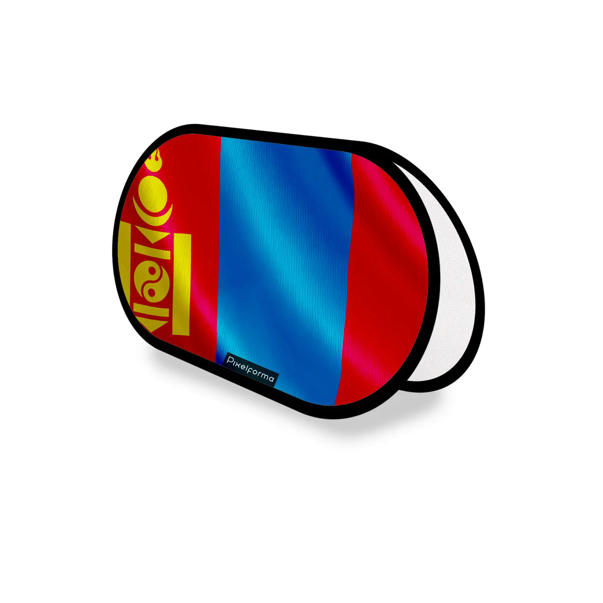 Support publicitaire ovale mongolie léger facile à installer