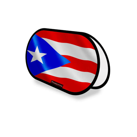 Support publicitaire ovale porto rico léger facile à installer