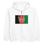 Sweat à capuche afghanistan coton mélangé fermeture éclair