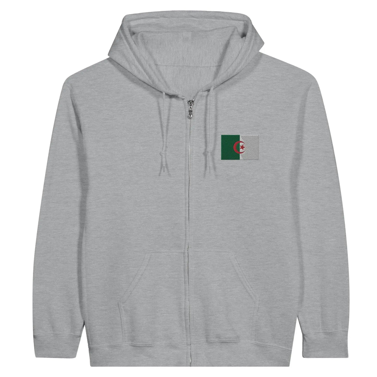 Sweat à capuche algérie coton mélangé broderie couleur