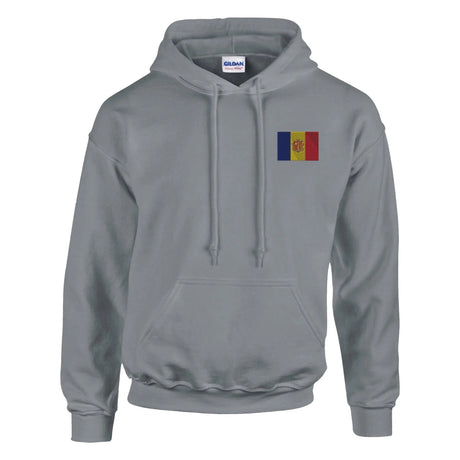 Sweat à capuche andorre broderie couleur coton mélangé