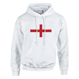 Sweat à capuche angleterre coton mélangé broderie drapeau