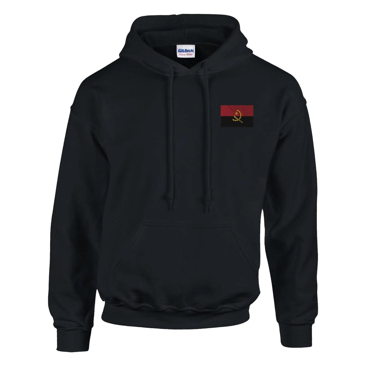 Sweat à capuche angola coton mélangé brodé drapeau