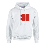 Sweat à capuche bahreïn coton mélangé broderie rouge