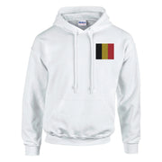 Sweat à capuche belgique coton mélangé broderie couleur