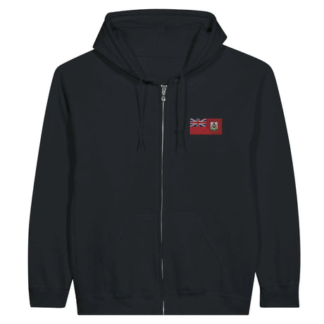 Sweat à capuche bermudes coton mélangé broderie couleur