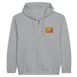 Sweat à capuche bhoutan broderie couleur coton mélangé