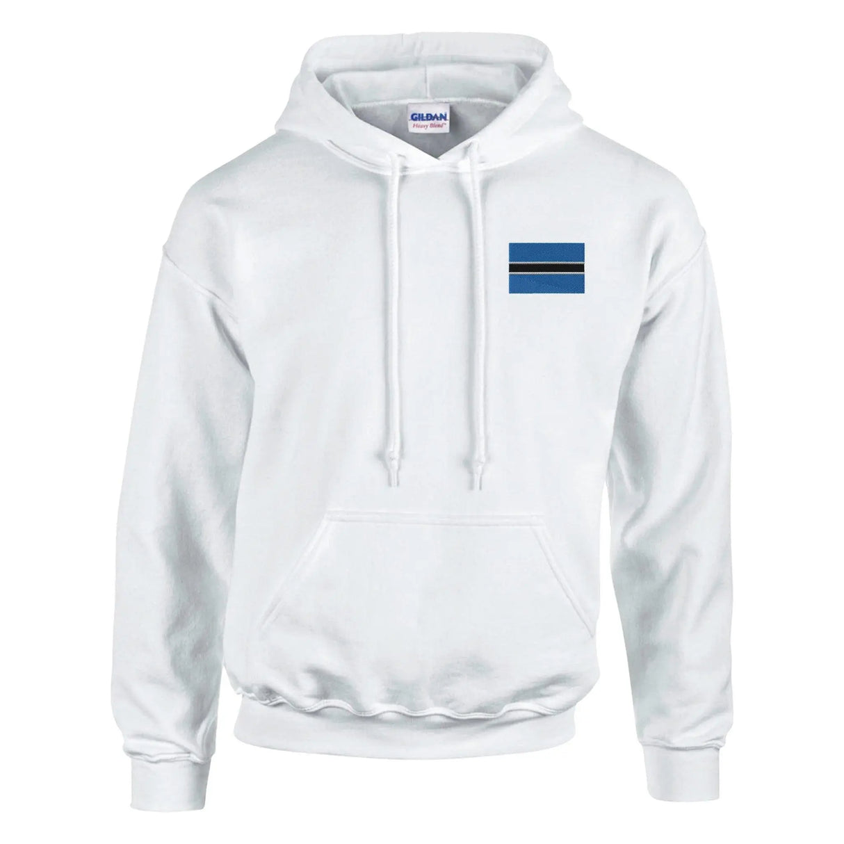 Sweat à capuche botswana coton mélangé broderie couleur