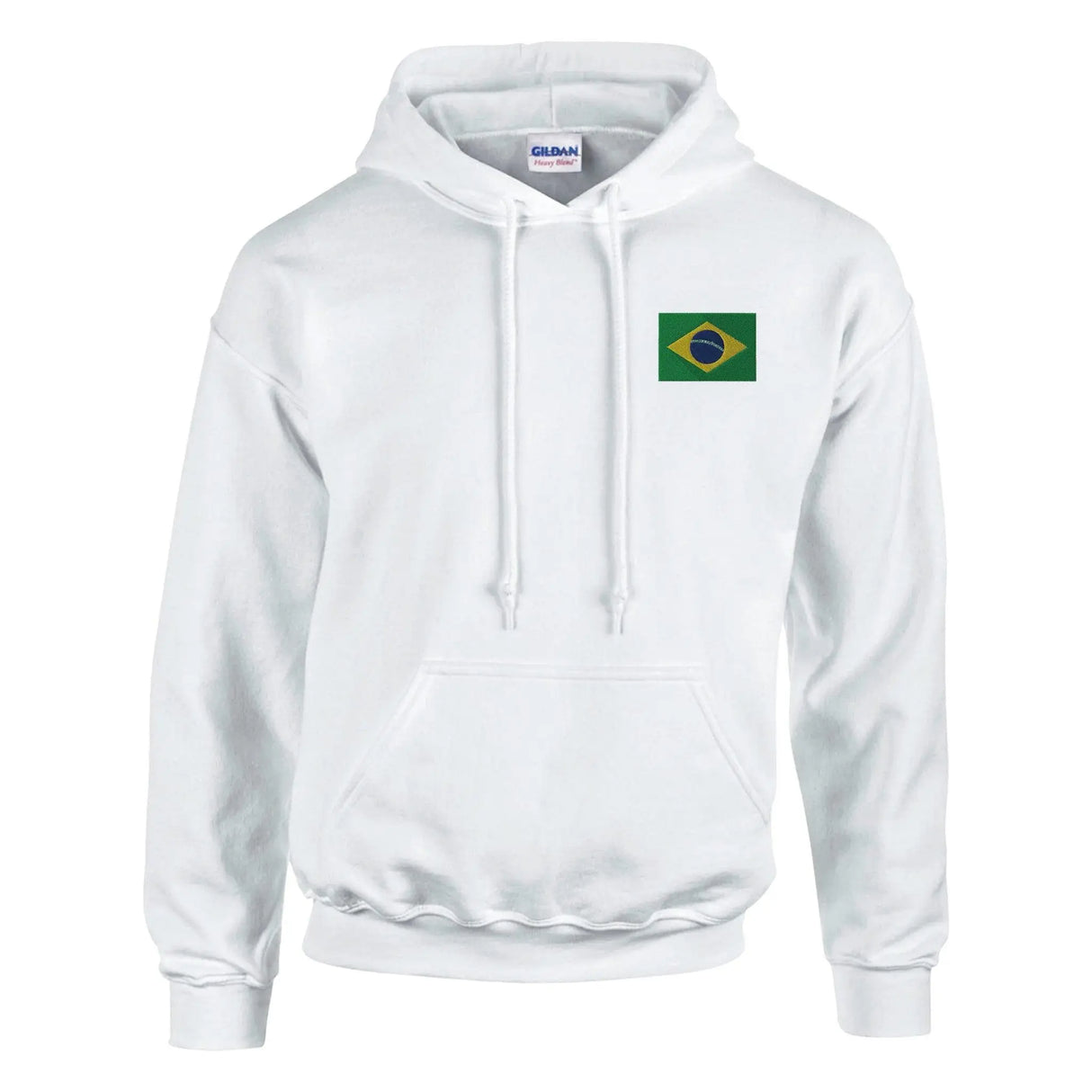 Sweat à capuche brésil brodé coton mélangé durable
