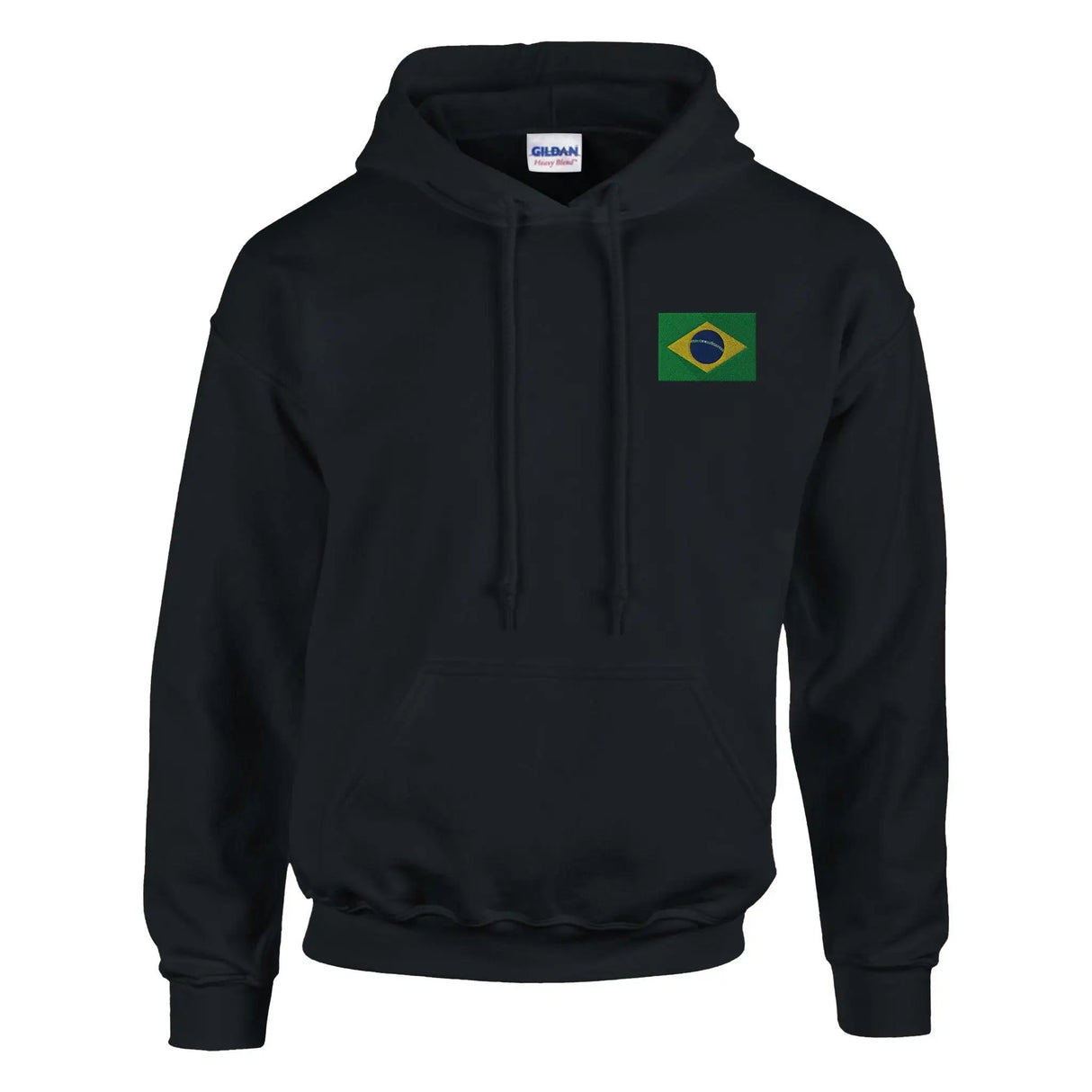 Sweat à capuche brésil brodé coton mélangé durable