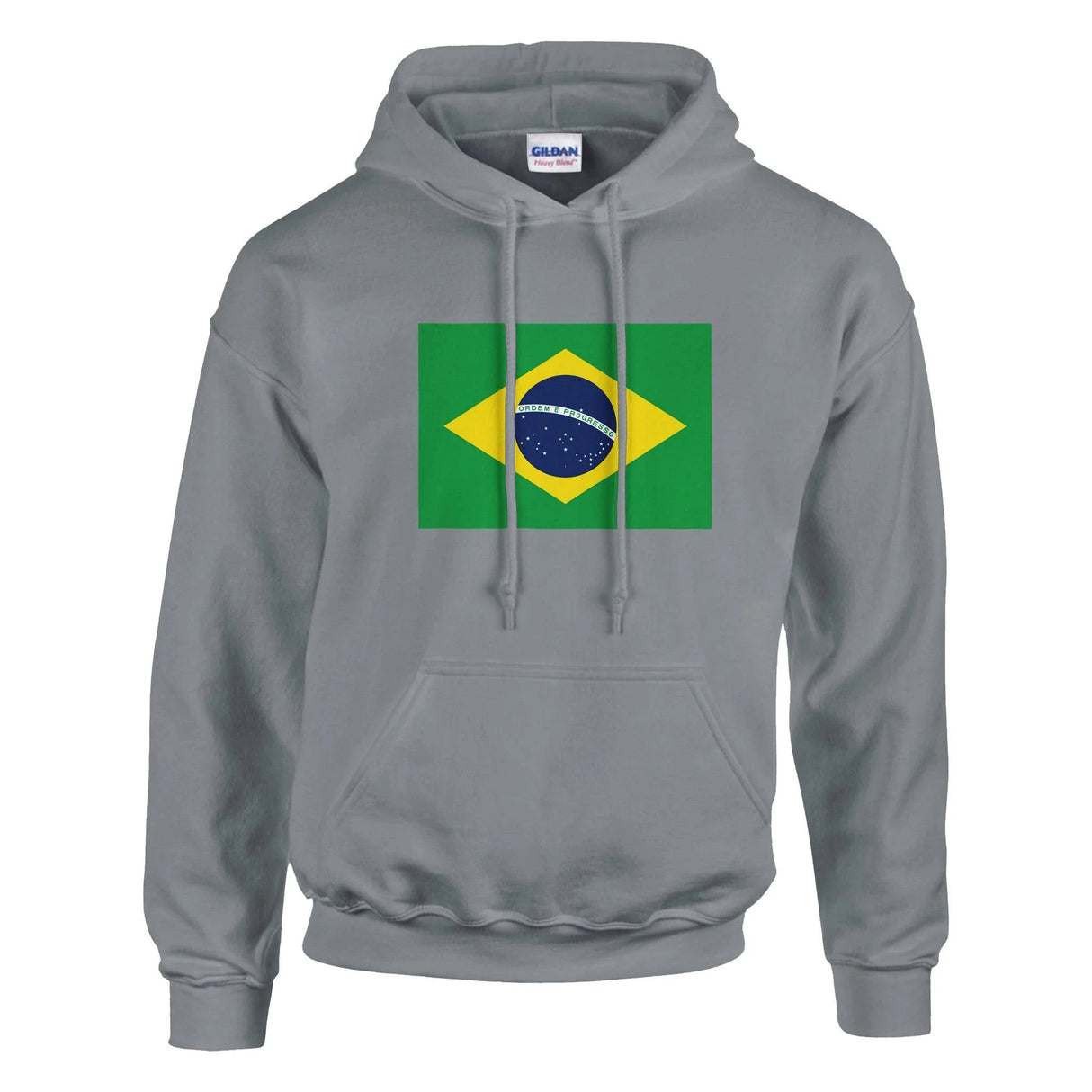Sweat à capuche brésil coton mélangé broderie couleur