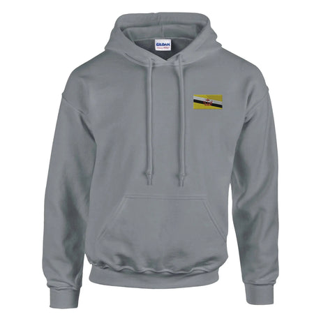 Sweat à capuche brunei brodé coton mélangé confortable