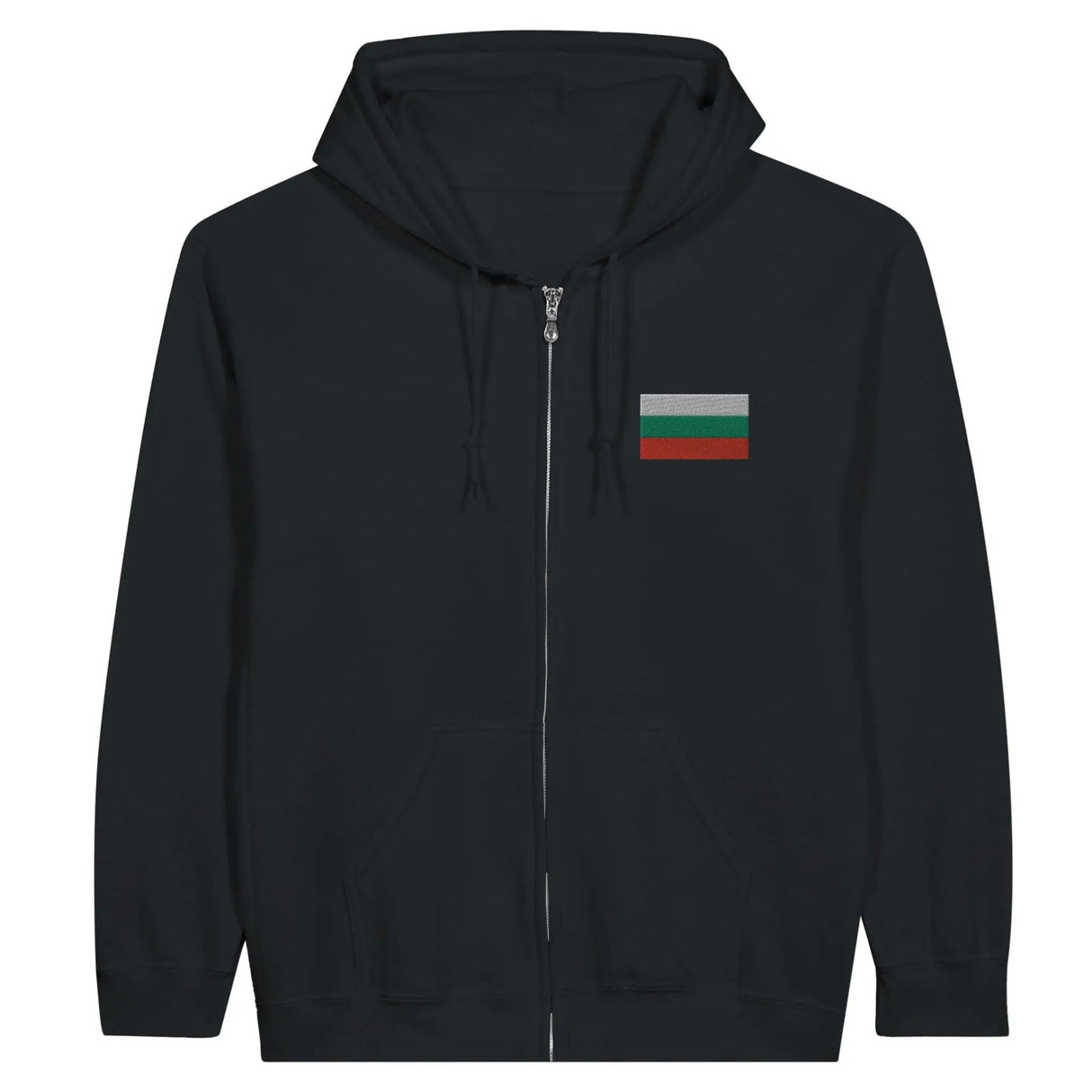 Sweat à capuche bulgarie coton mélangé broderie couleur