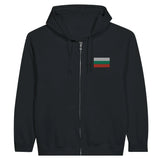 Sweat à capuche bulgarie coton mélangé broderie couleur