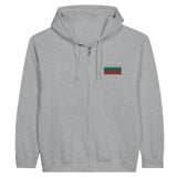 Sweat à capuche bulgarie coton mélangé broderie couleur
