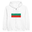 Sweat à capuche bulgarie coton mélangé fermeture éclair