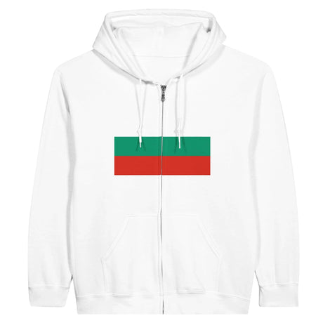 Sweat à capuche bulgarie coton mélangé fermeture éclair