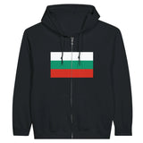 Sweat à capuche bulgarie coton mélangé fermeture éclair