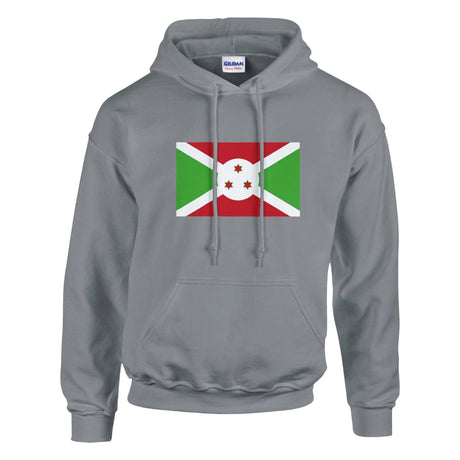 Sweat à capuche burundi coton mélangé broderie couleur