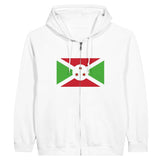 Sweat à capuche burundi coton mélangé broderie drapeau