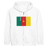 Sweat à capuche cameroun coton mélangé fermeture éclair