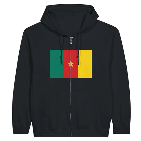 Sweat à capuche cameroun coton mélangé fermeture éclair