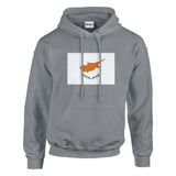 Sweat à capuche chypre coton mélangé broderie couleur