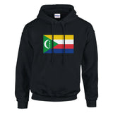 Sweat à capuche comores coton mélangé broderie couleur