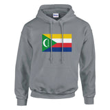 Sweat à capuche comores coton mélangé broderie couleur
