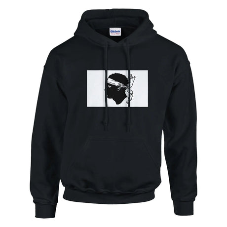 Sweat à capuche corse coton mélangé brodé couleur