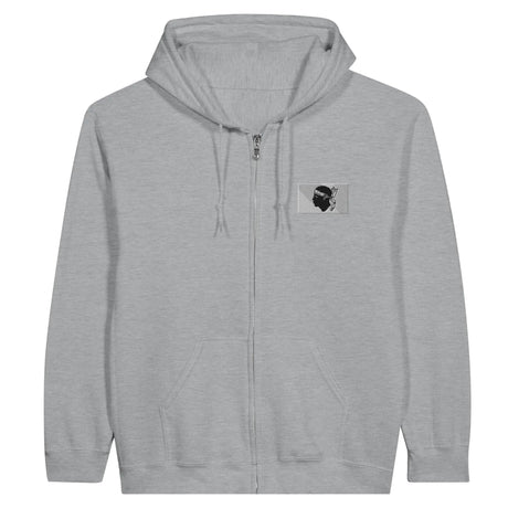 Sweat à capuche corse coton mélangé broderie couleur