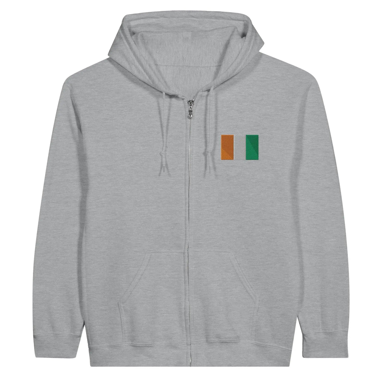 Sweat à capuche côte d’ivoire broderie coton mélangé