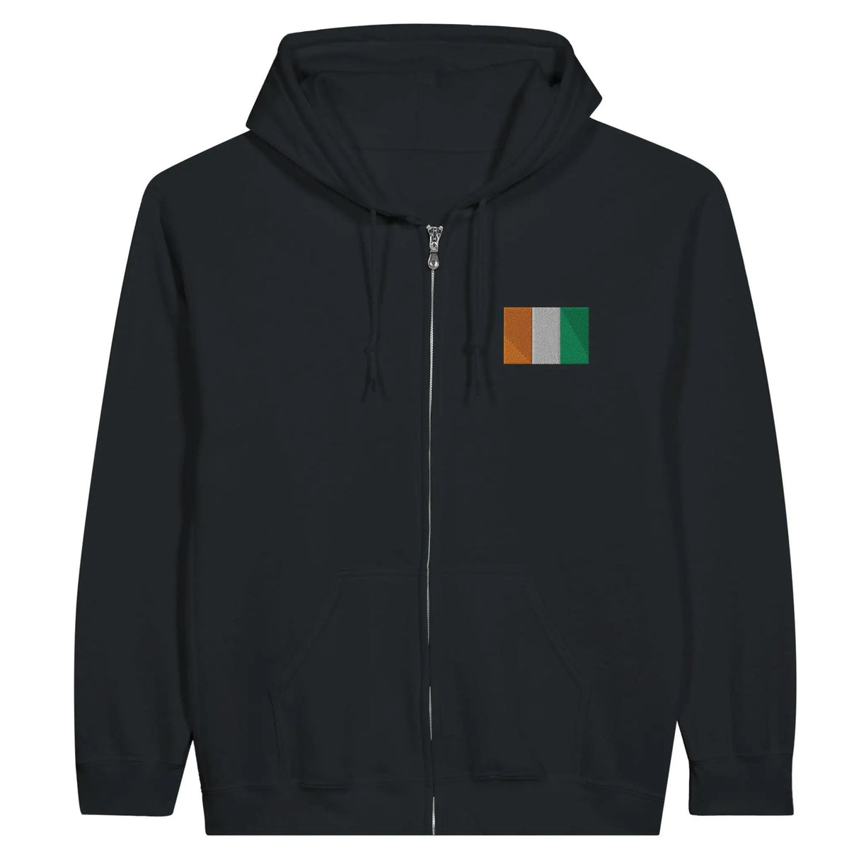 Sweat à capuche côte d’ivoire broderie coton mélangé