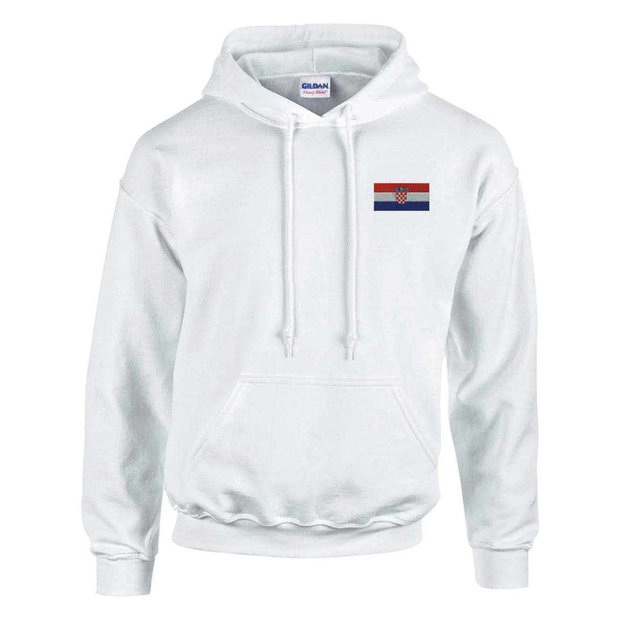 Sweat à capuche croatie broderie coton mélangé