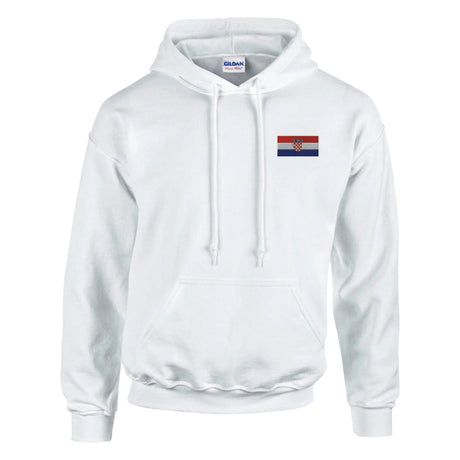 Sweat à capuche croatie broderie coton mélangé