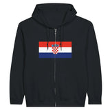 Sweat à capuche croatie coton mélangé fermeture éclair